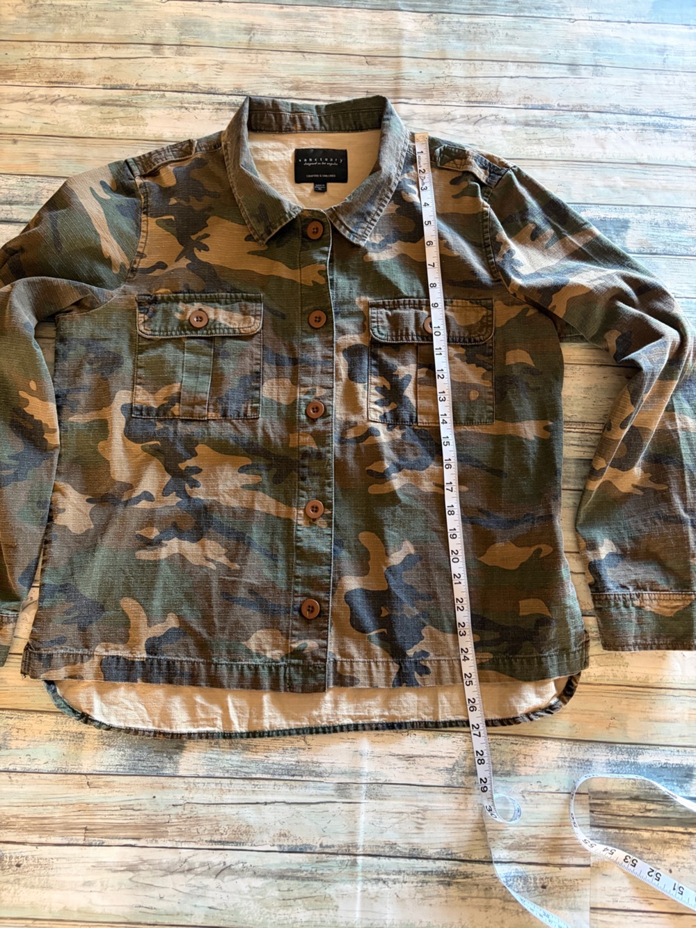 Sanctuary Clothing Camo Rip Stop Skater Jacket/Shirt Size XL - Picture 6 of 6